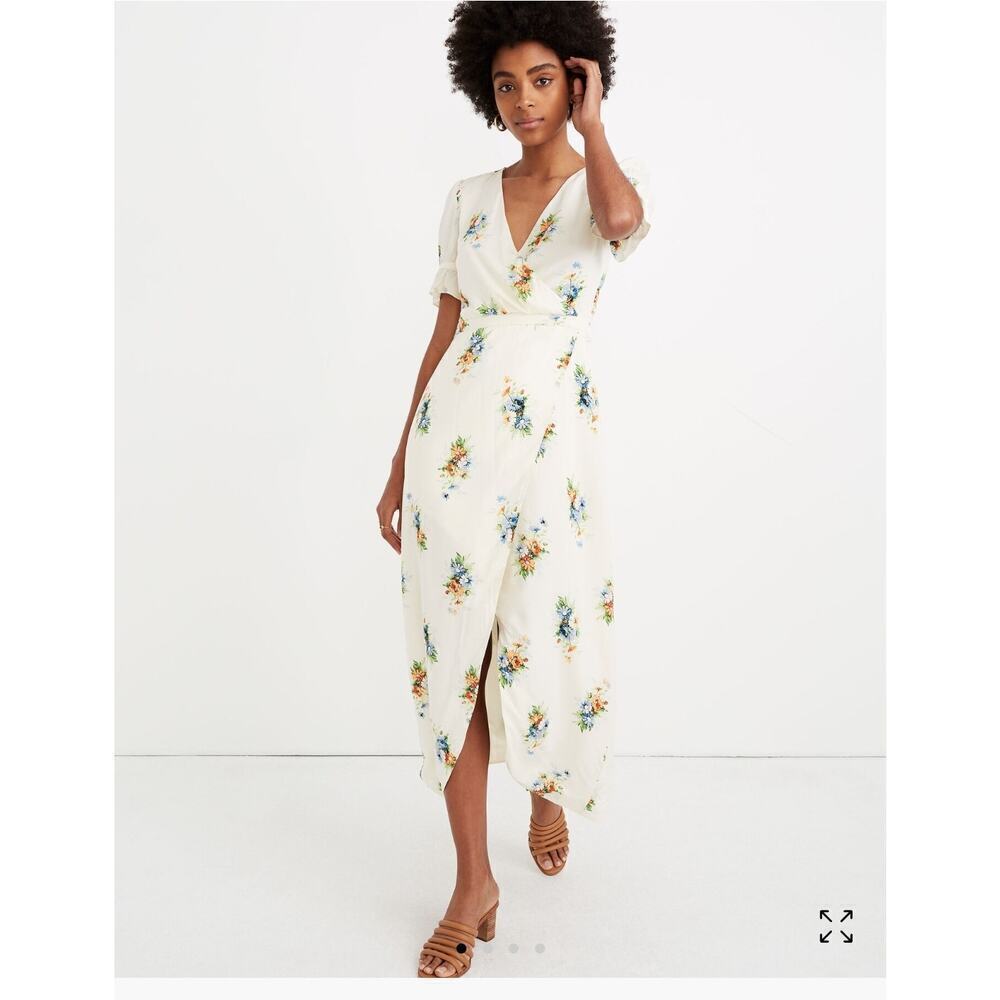 Madewell Ruffle-Sleeve Maxi Dress in Classic Corsage Size 2